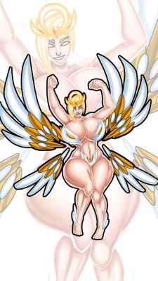 master-erasis:  Angelic lore! Introducing erasis’ first created angel, Omnielle.  Omnielle is an experiment. Erasis had never created life by himself before and usually requires one of his wives help.   Omnielle was then split into 5 entity’s, each