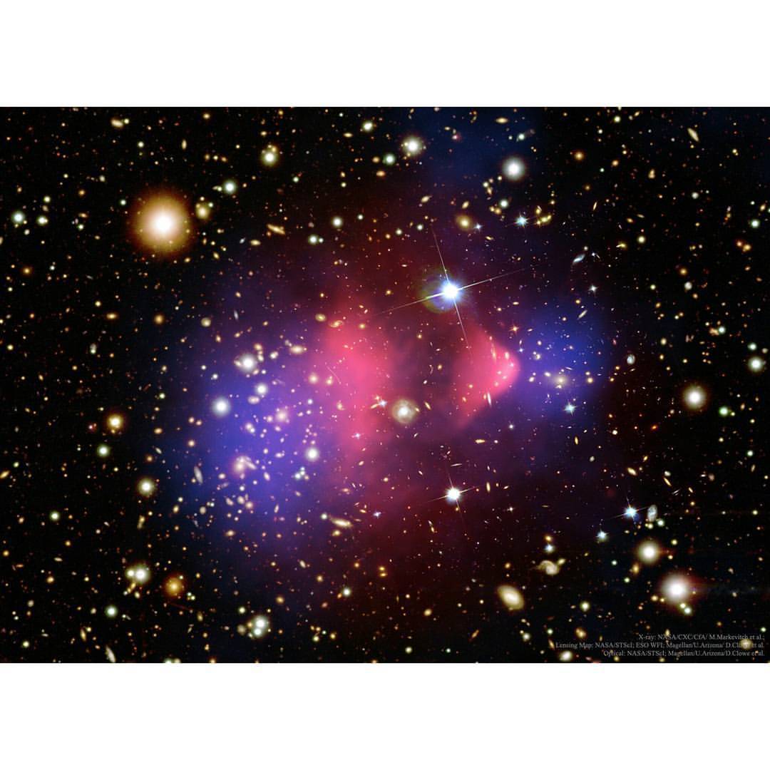 The Matter of the Bullet Cluster #nasa  #apod #cxc #stsci #hubble #chandra #magellan