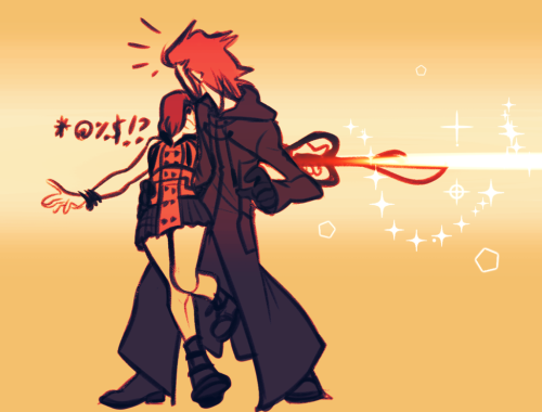  “headcanon time i guess? when axel and kairi fight together they do a lot of ‘stumbling&rsquo