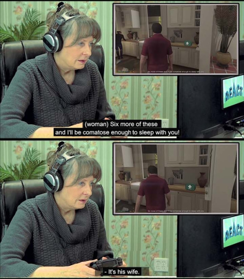 iraffiruse:  Old lady playing GTAV knows whats up