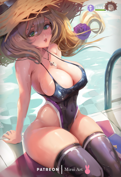 Swimsuit Lisa | Genshin Impact ♥hope you like it ! this will be up on my gumroad store later this mo
