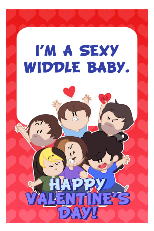 the-devil-has-shotgun:  @vanduobones made these awesome valentines and I couldn’t help but add a bunch of game grumps quotes to them. Go check out her art, it’s amazing! Happy Valentines Day!  