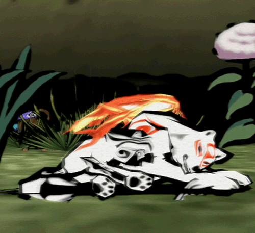 dogsingames:Even Celestial Brush sun goddesses need naps!