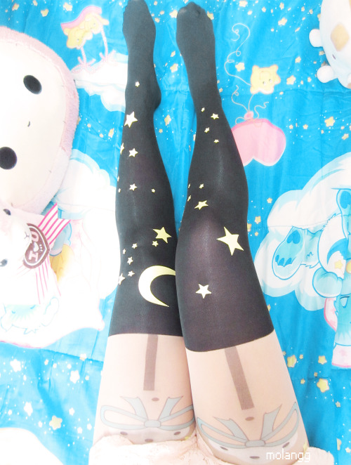 molangg:  ☽ ☆ Moon and Stars Tights ☆ ☾  | Discount Code: molangg