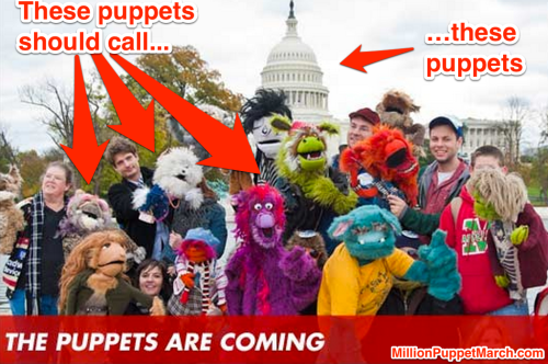 Our puppets marched on Washington to show support for public media and today President Barack Obama’s Budget includes federal funding for it! Tell Congress how important public media is to you at http://bit.ly/YM2Yca.