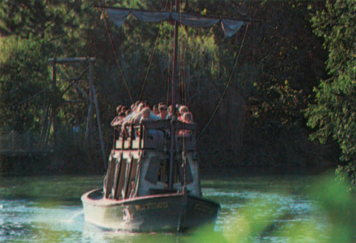 Mike Fink Keel Boat on the Rivers of America in Frontierland in the Magic Kingdom in the 1980s