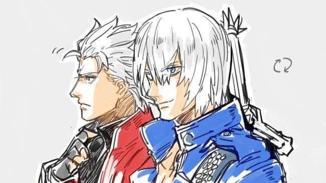 dante and vergil (devil may cry and 1 more) drawn by cumcmn