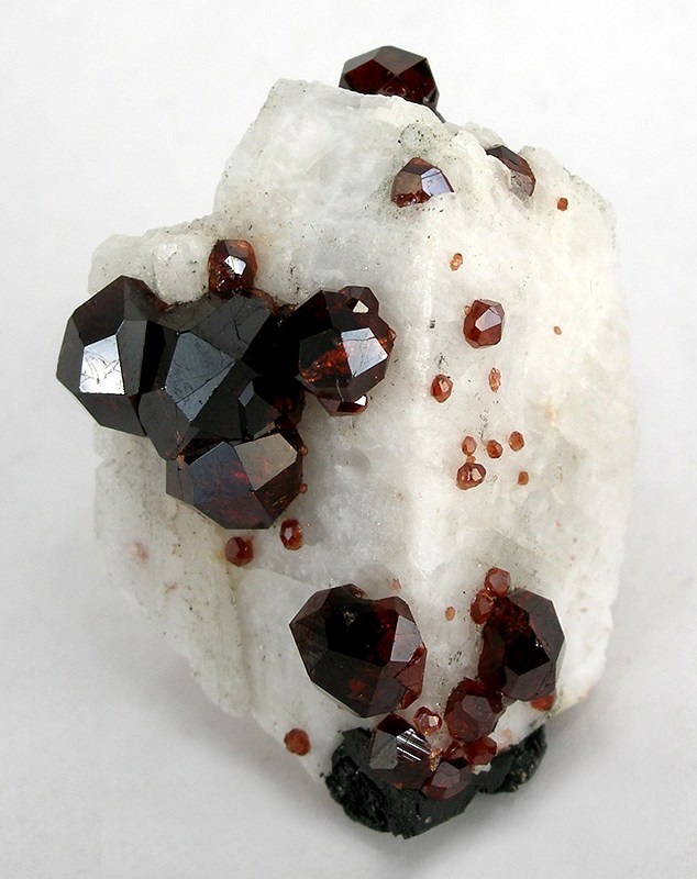  Spessartine Garnets on Microcline  Shengus, Haramosh Mts., Pakistan 