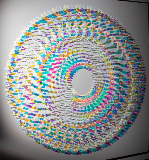 itscolossal: Vivid Spectrums of Color Radiate from Chris Wood’s Intricate Installations of Dic