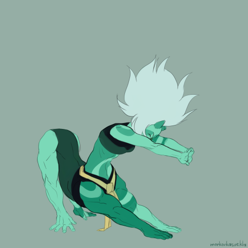 morkovkasvekla: It is wednesdaymy dudes!I realized why I love drawing Malachite so much. I love drawing arms, and drawing legs for me is much more difficult. So Malachite,  with her six beautiful arms, and without any legs - is a blessing for me :”DD