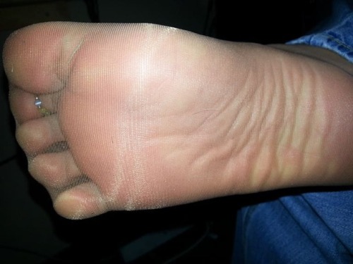 My #feet #prettyfeet #femininefeet #girlyfeet in #pantyhose under my pants at work. Shhh&hellip; our