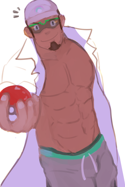 azsurance:  “Welcome to paradise, cousin!”Gone are the days when we used to fangirl about new pokemon, now we just fangirl over new professors, especially if they’re drop dead hotProfessor Kukui from Pokemon Sun and Moon.EDIT: He’s not a professor,