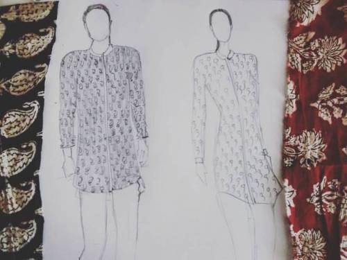 Maybe men deserve some sketching too. #Sketch #design #fabric #handblock #print (at Santiago, Chile