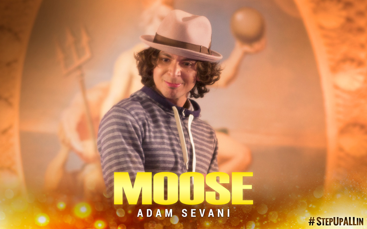 ADAM SEVANI (Moose) previously starred in Summit Entertainment’s Step Up 2: The Streets and Step Up 3D, both directed by Jon M. Chu, followed by Step Up Revolution. Sevani can also be seen in LOL, starring Miley Cyrus and Demi Moore.