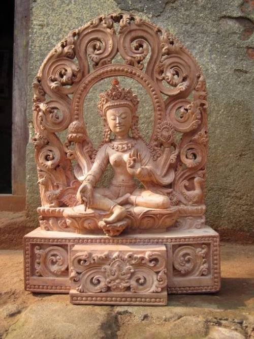 Tara, nepali wood carving