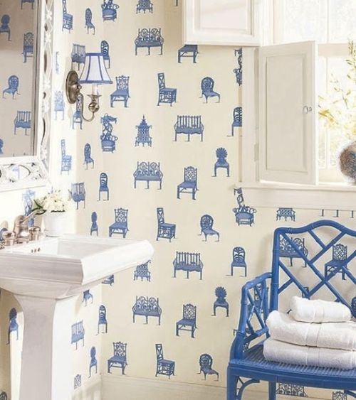 magicalhome: Good wallpaper choice- bright and timeless.