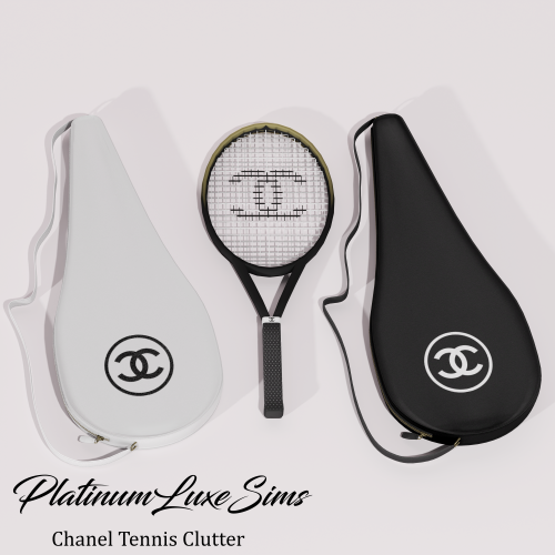 xplatinumxluxexsimsx:| Chanel Tennis Clutter | Set Contains:• Flat Tennis Racket (Single)•