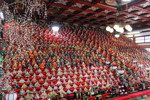 hinamatsuri, or girls’ festival, is celebrated on march 3.  here is a collection of thousands of hin