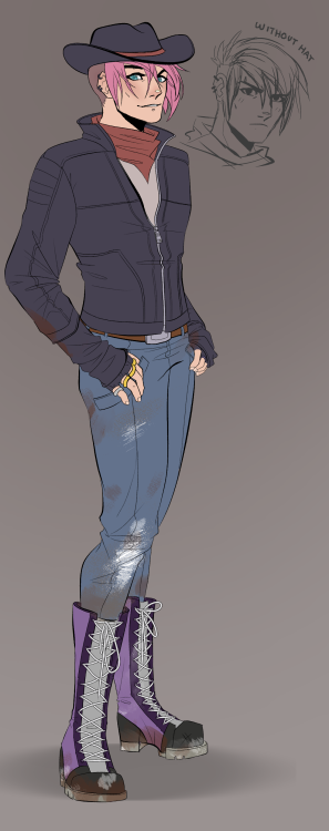 neoninu:I drew my farmer boi from Stardew Valley. He’s an ex-outlaw and has 3 husbands and 3 childre
