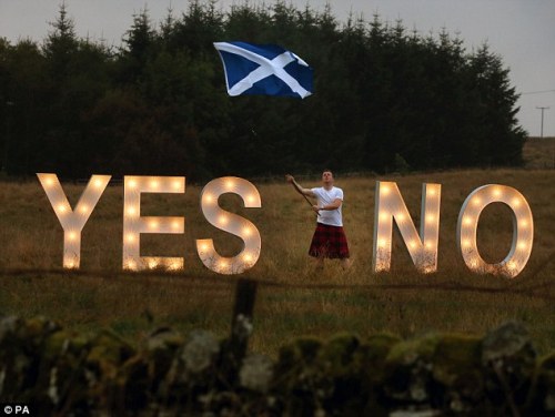 mabinigion: Independence vote takes place tomorrow,in Scotland and may mean the break up of United K