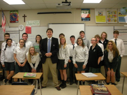 Tuesday November 6th 2012 Evan Guthrie Law Firm Visits The Law Education Class At Bishop England High School On Daniel Island In Charleston, SC. The Class Learns About Different Aspects Of Law And Attorney Guthrie Spoke And Answered Questions From...