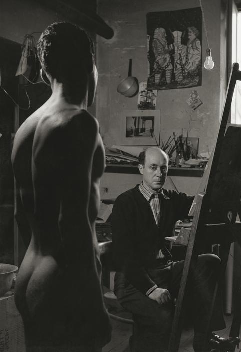 deviatesinc:   Greek painter Yannis Tsarouchis with model, 1949. photo by Herbert List  “My eyes are up here, Yannis.” 