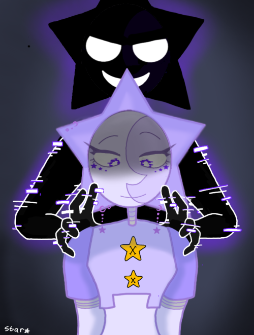 A Drawing That Goes Along With The Fanfic I'm Writing (yes It Is Moon X Sun)!:3