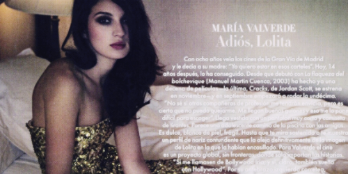 Sex trunaways:  MARÍA VALVERDE HEADERS credits: pictures