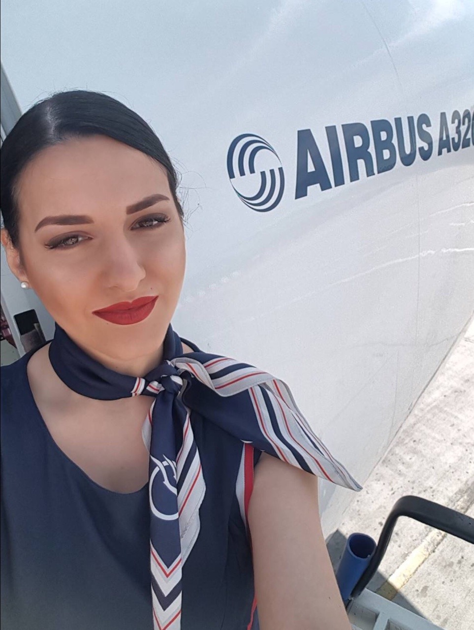 winged-perfection:  Viktoria- beautiful hot Greek hosty from Aegean Airlines 