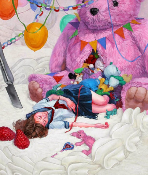 Porn Pics asylum-art:Kazuhiro Hori  Paintings InstagramThe