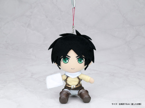 Lots of new SnK merchandise, including a 3D diorama featuring Levi, Mikasa, and Eren, chibi character keychains, an official print of Erwin, Hanji, and Levi from the manga’s vol. 14 cover,   “Reeves Trading Company Tea” in three different blends,