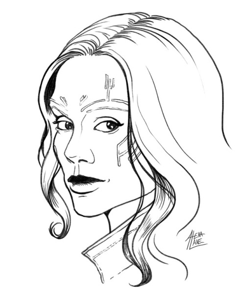 portraitoftheoddity: Gamora Faces for Faces art for  @loxxxlay! Thank you for your donation to 