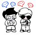 clownbewwy:A conversation pre-gift of gab :3