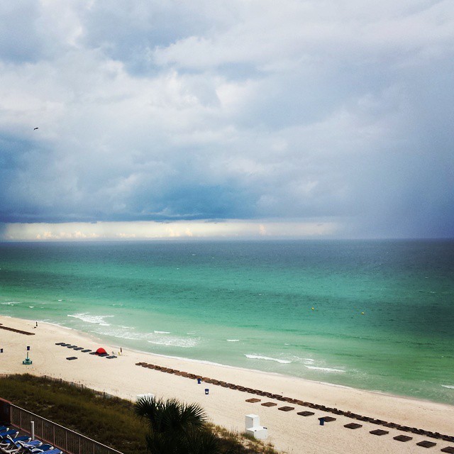Well, everyday can’t be a sunny day at the beach. Too bad the kids don’t appreciate how nice the sounds are. (at Panama City Beach, Florida)