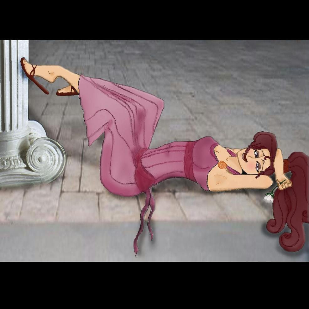 Weak ankles, anyone?  Megara from Hercules I drew about 2 years ago? 😛 #megara