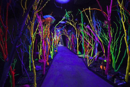 itscolossal:An Abandoned Bowling Alley in Santa Fe Has Been Turned into an Immersive Art Environment