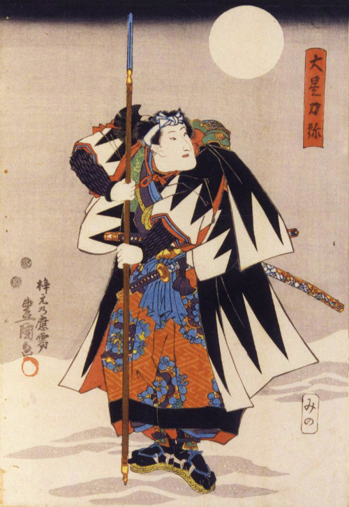 Kumesaburō Iwai III as Ōboshi Rikiya in Kanadehon Chūshingura, Utagawa Kunisada, 1849