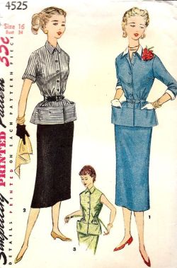 theniftyfifties:  1950 fashion sewing pattern