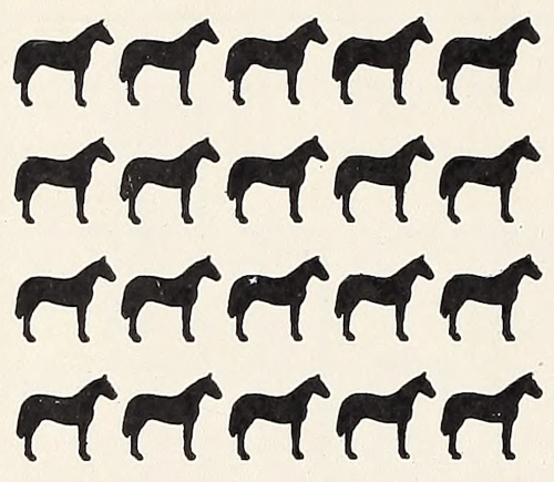 Horses in rows. Child-Life Arithmetics: Grade 6. 1936. Internet Archive