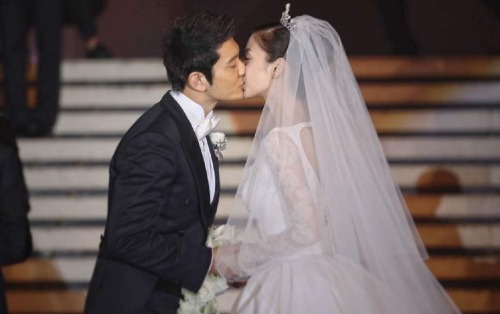Congratulations to China’s power couple Angelababy and Huang Xiaoming who recently got married