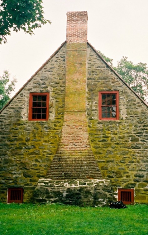 Stone House With a Brick Chimney, Huguenot Street Historic District, New Paltz, New York, 2004.