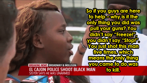 destinyrush:People gather as El Cajon police shoot unarmed, disabled Black man.Alfred Olango, a 30 y