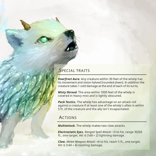 Winter’s Whelp – Tiny elemental, neutralBeing the offspring of the legendary Harbingers of Winter, t