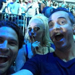 gagafanbase:  Lady Gaga in the audience of U2 at Madison Square Garden, NY. (07/26)