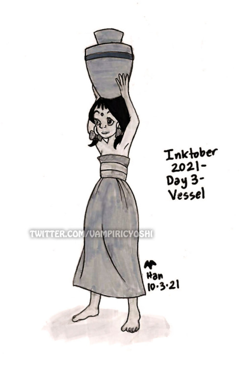  Inktober2021 - Day 3 - Vessel by VampiricYoshi It’s Shanti (शान्ति) from Disney’s Jun