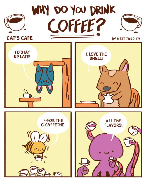 catscafecomics - Do you drink coffee? If so, tell us!