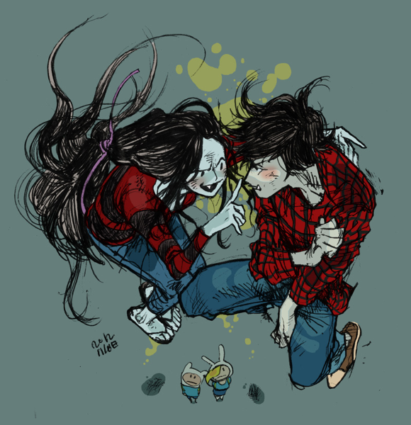 maplesugar85:  Marceline and Marshall Lee by わらら 
