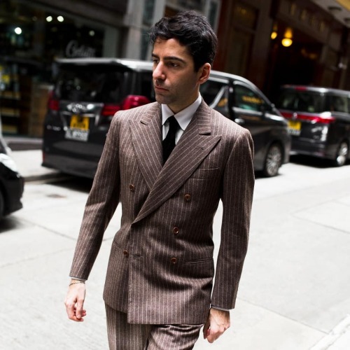 thearmoury:Gianfrancesco in his brown flannels. Trunkshow day 2 today at The Armoury Pedder (at The 