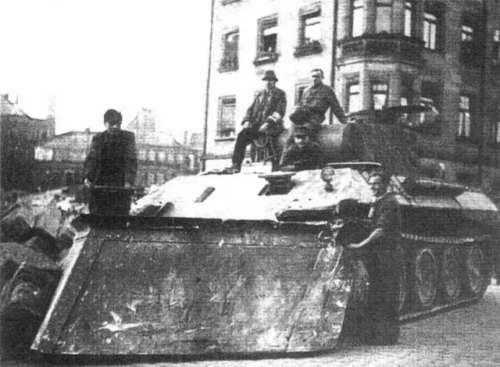 Panther With A Dozer Blade, Used To Clear Rubble From Streets.
