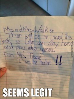 funnyandhilarious:  A Letter from teacher »